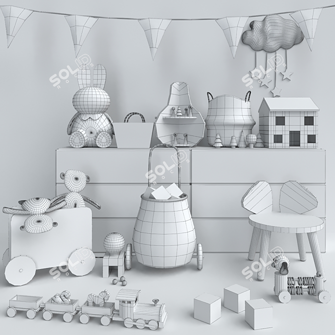 Playful Paradise: Children's Room Essentials. 3D model image 2