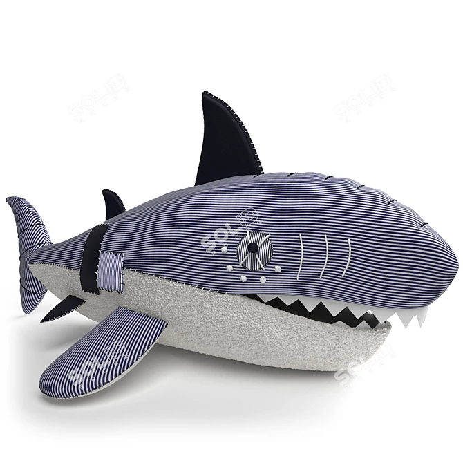 Oceanic Shark Plush Toy 3D model image 1