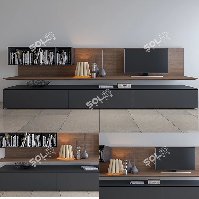 Ultimate Wall Mounted TV Stand 3D model image 1