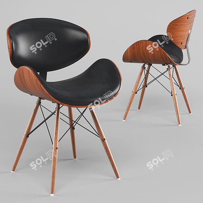 Mid-Century Madonna Accent Chair 3D model image 1