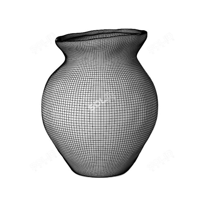 Title: Ceramic Glazed Vase - 31cm 3D model image 2