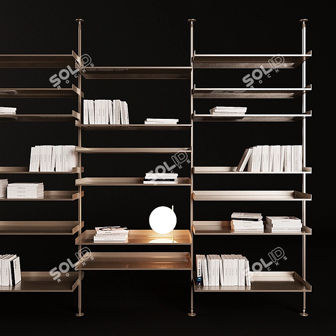 Sleek Zenit Bookcase by Rimadesio 3D model image 3