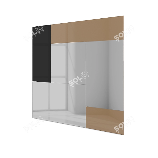 Reflective Mirror Panel: Sleek Design & Premium Quality 3D model image 1