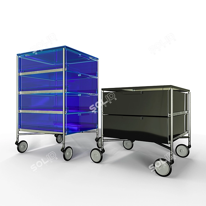 Kartell Mobil Set: Stylish Storage Accessories 3D model image 1