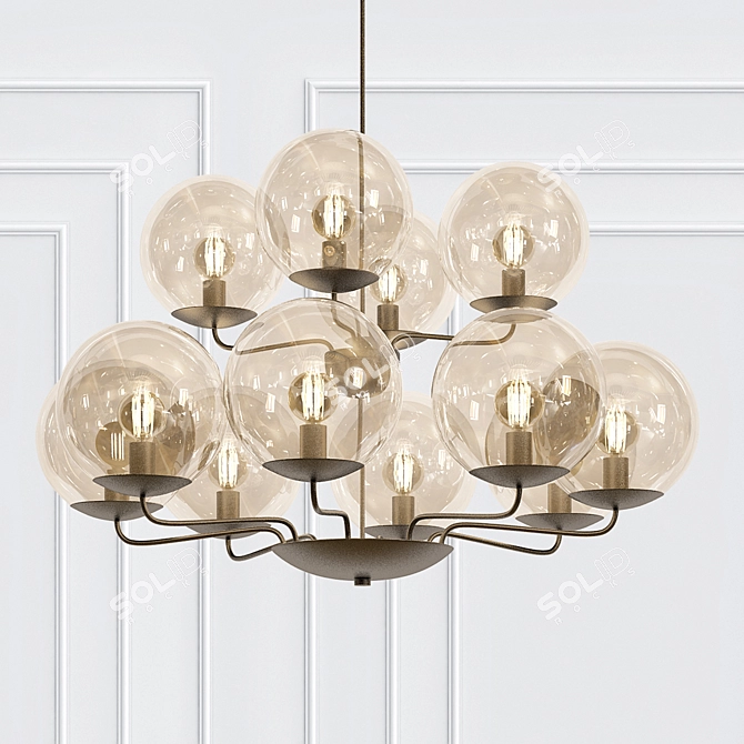 Elegant BALLROOM Chandelier 3D model image 1