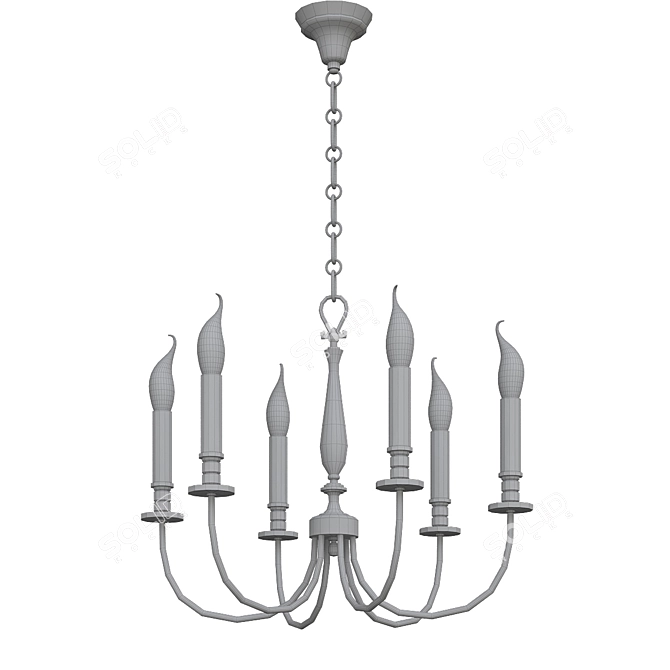 Elegant Arcade Chandelier: Lucien Gau MAISON 3D model image 3