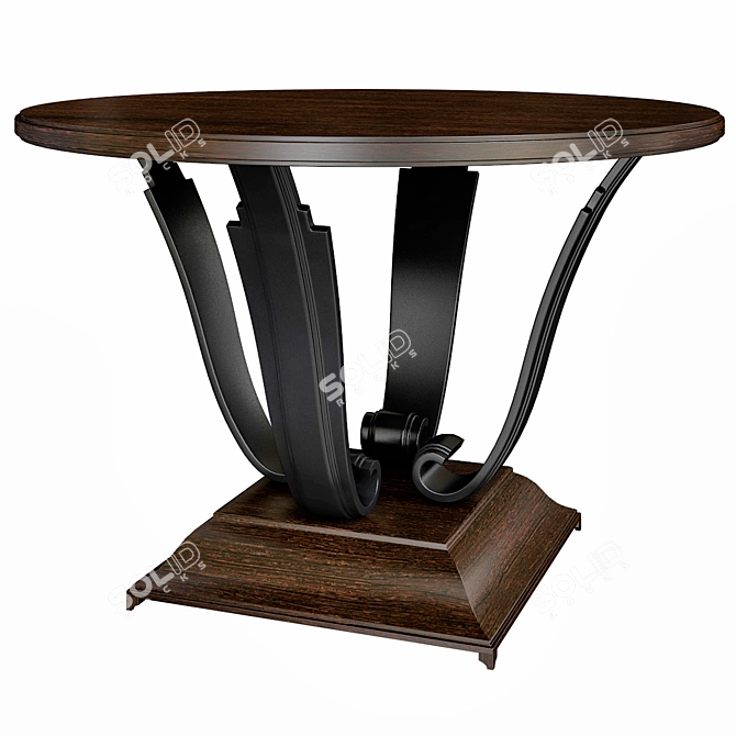 Elegant Java Café Dining Table 3D model image 1