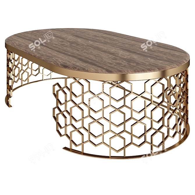 Elegant MANFRED Longhi Coffee Table 3D model image 1