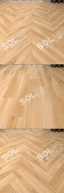 Versatile Parquet Floor Set 23: Linear, Herringbone & Chevron Patterns with Corona + Vray Render 3D model image 2