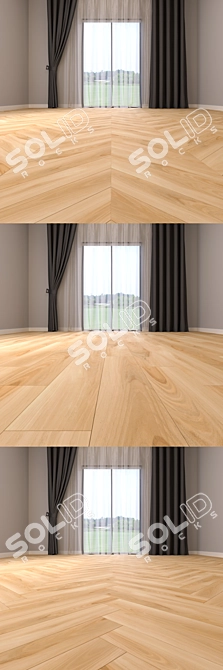 Versatile Parquet Floor Set 23: Linear, Herringbone & Chevron Patterns with Corona + Vray Render 3D model image 3