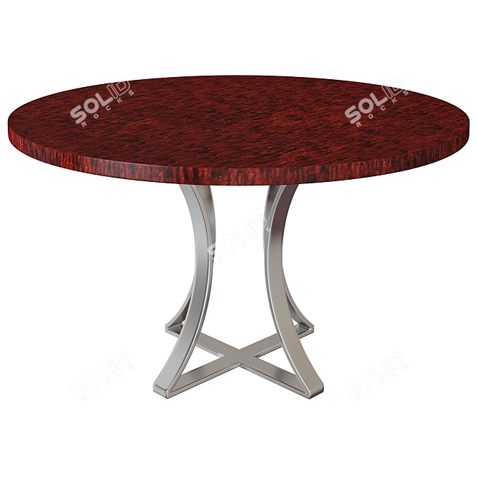 Modern Capital Table Set 3D model image 1