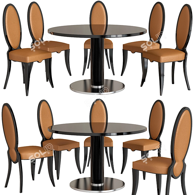 ADLER Modern Dining Table 3D model image 1