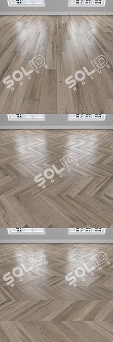 Maple Parquet: Herringbone, Linear, Chevron 3D model image 2