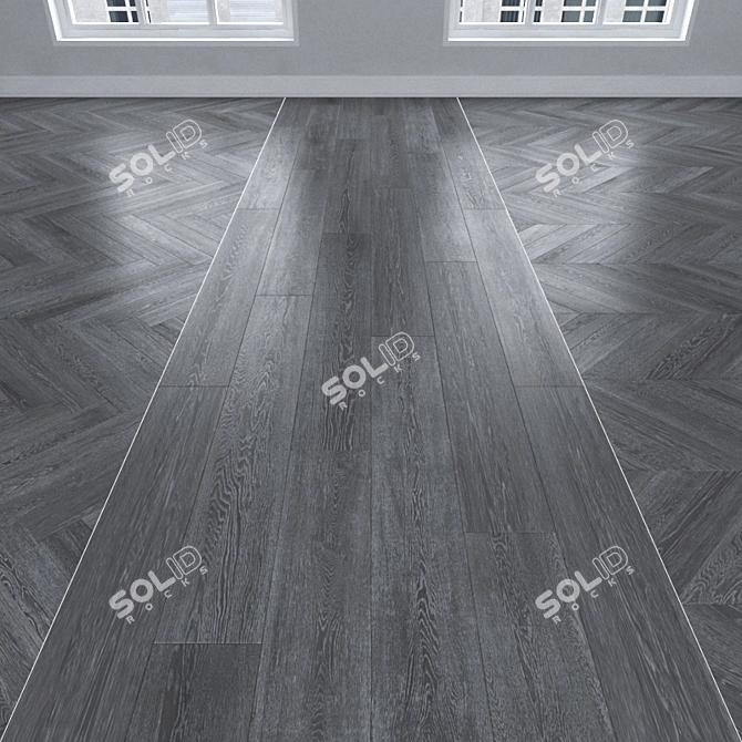 Gray Oak Parquet - Herringbone, Linear & Chevron 3D model image 1