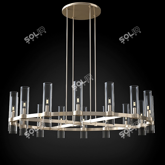 Ravelle Round Chandelier 48"- Elegant Illumination for any Space. 3D model image 1