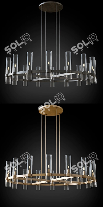 Ravelle Round Chandelier 48"- Elegant Illumination for any Space. 3D model image 2