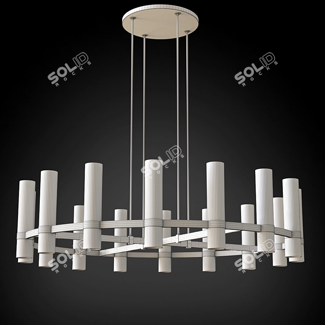 Ravelle Round Chandelier 48"- Elegant Illumination for any Space. 3D model image 3