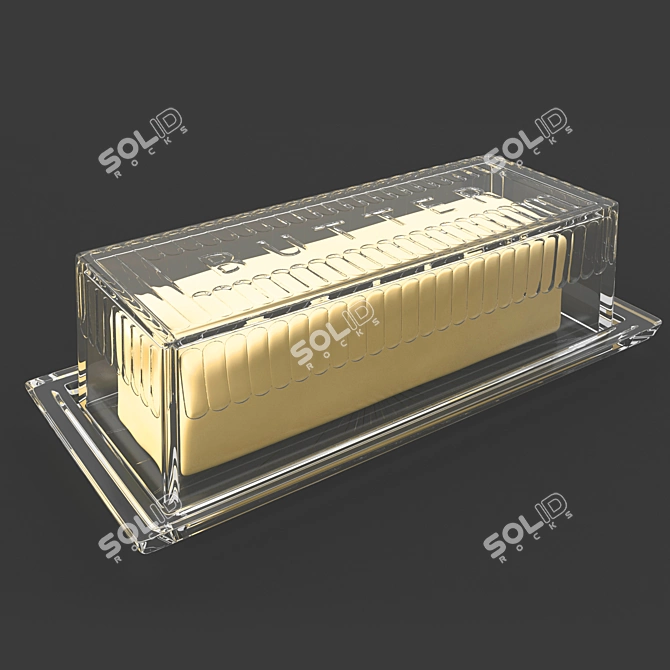 Modern Stick Butter Dish: Stylish Convenience 3D model image 1