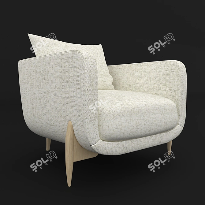 RelaxMax Chair: Comfy and Stylish 3D model image 1