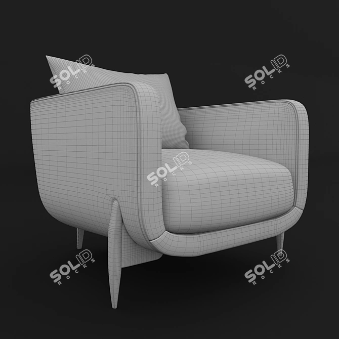 RelaxMax Chair: Comfy and Stylish 3D model image 3