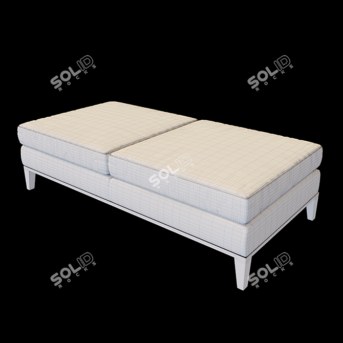 Sleek Design Baxter GODARD Bench 3D model image 2