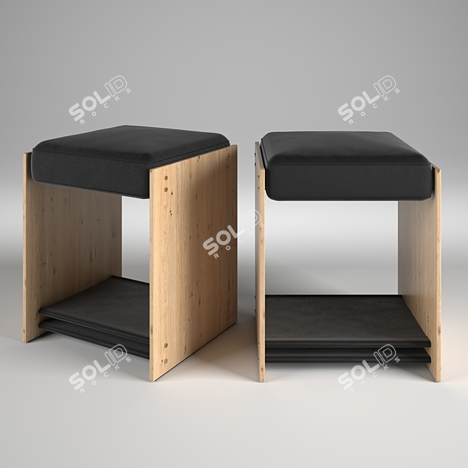 Fluffy Seat Cushion 3D model image 1