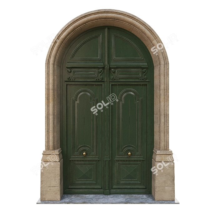 Classic Swing Door 3D model image 1