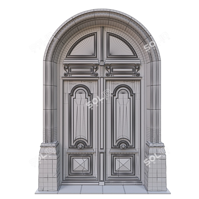 Classic Swing Door 3D model image 3