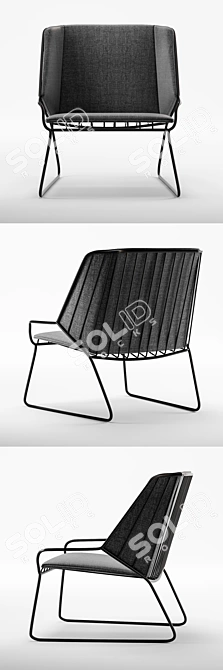 Luxe Cage Lounge: Stylish and Functional 3D model image 2
