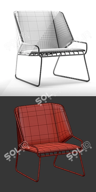 Luxe Cage Lounge: Stylish and Functional 3D model image 3