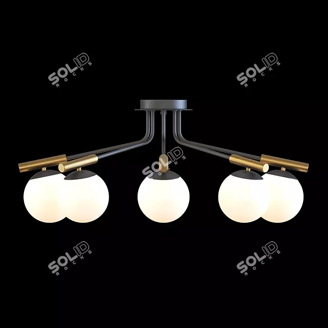 Freya Paolina Ceiling Light FR5011CL-08B 3D model image 1