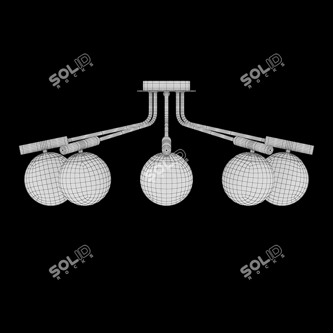 Freya Paolina Ceiling Light FR5011CL-08B 3D model image 2