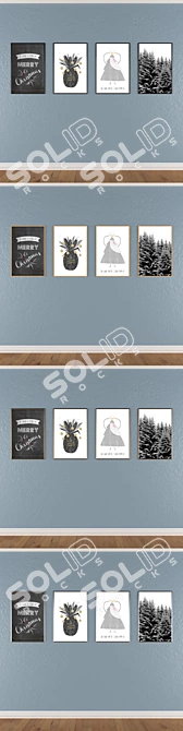 Modern Wall Art Set No. 559 3D model image 3