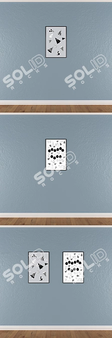 Elegant Wall Art Set 3D model image 3