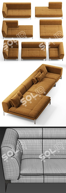  Modular Viktor Sofa with 8 Configurations 3D model image 3