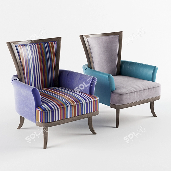 Rosita Eclectic Armchair | Contemporary Style 3D model image 1