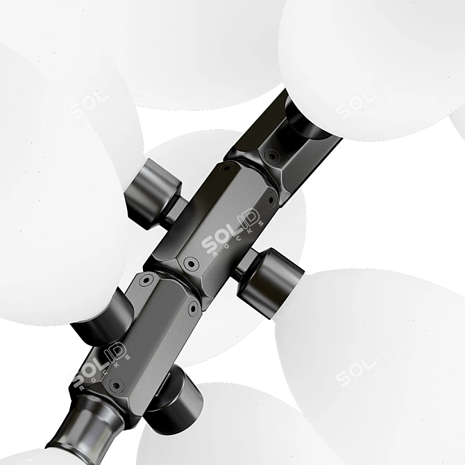 Kingdom Drape 9511M: Modern Black Pendant 3D model image 2