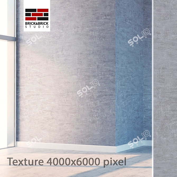 Seamless Stucco Texture Set 3D model image 1