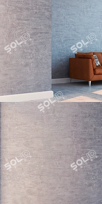 Seamless Stucco Texture Set 3D model image 3