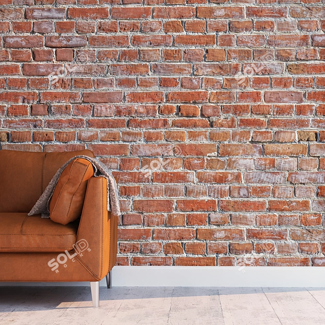 Seamless High-Detailed Red Brick.Texture 3D model image 2