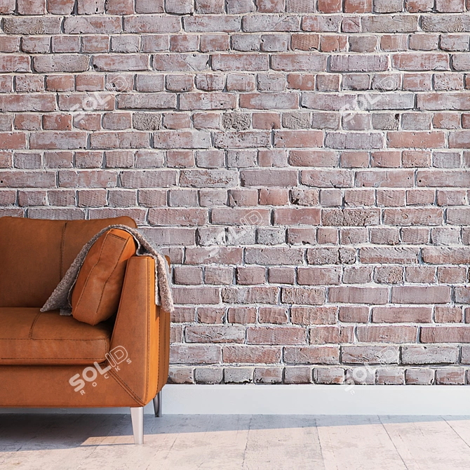 Seamless High-Detail Red Brick 3D model image 2