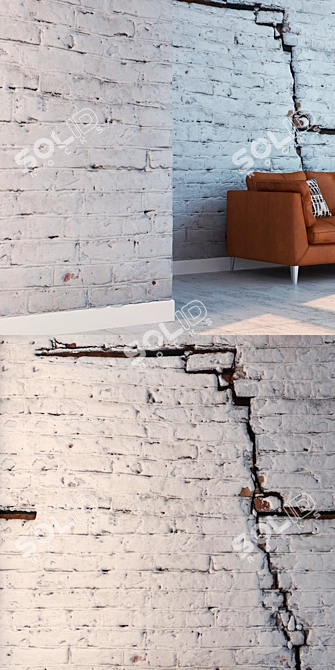 Title: Seamless Detailed Brickwork: Crack 131 3D model image 3