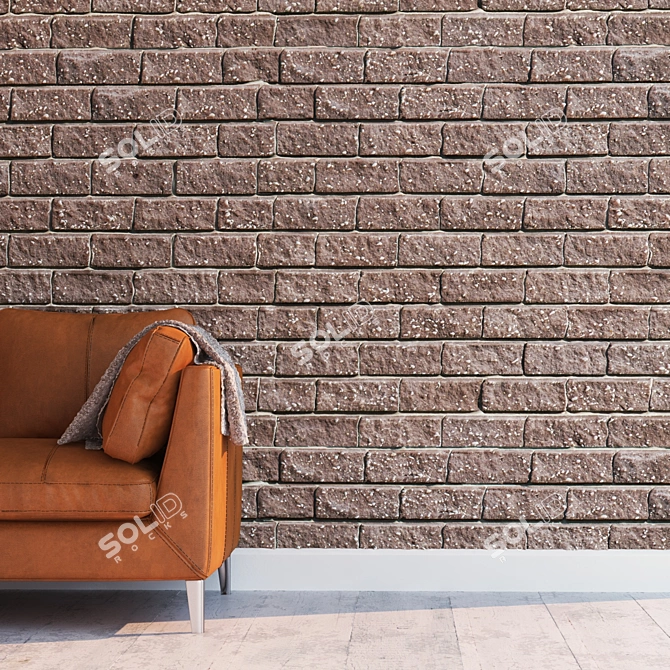 Seamless High Detail Red Brick 3D model image 2