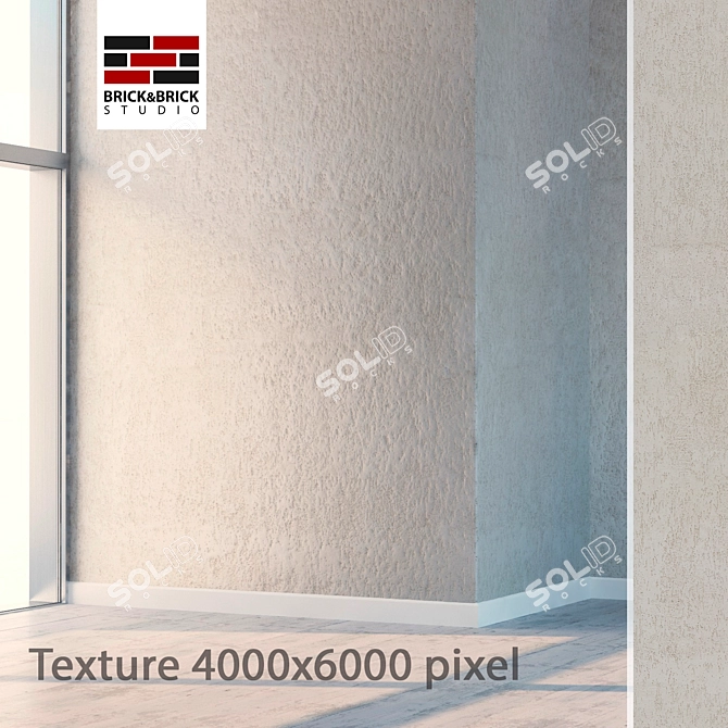 Seamless Stucco Texture Kit 3D model image 1