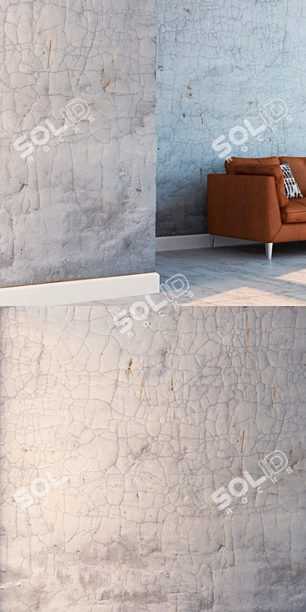 Title: Seamless Stucco Texture Set 3D model image 3