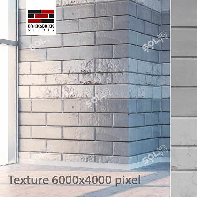 Detailed Seamless Blocks with Displacement and Normal Maps 3D model image 1