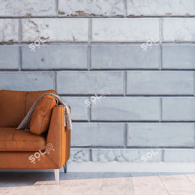 Detailed Seamless Blocks with Displacement and Normal Maps 3D model image 2