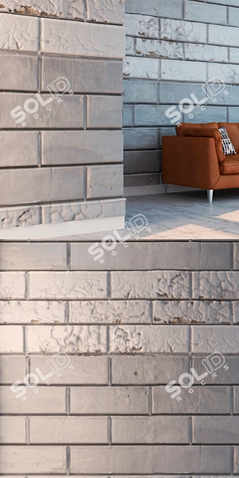 Detailed Seamless Blocks with Displacement and Normal Maps 3D model image 3