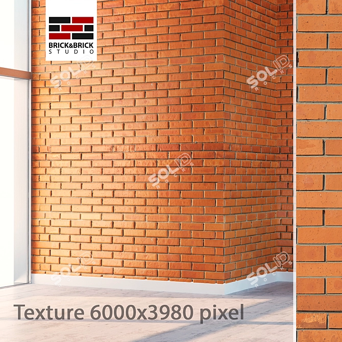 Seamless Red Brick Texture 3D model image 1