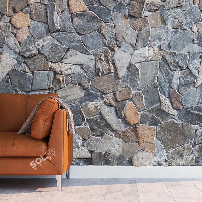 Seamless High-Detail Stone Texture 3D model image 2